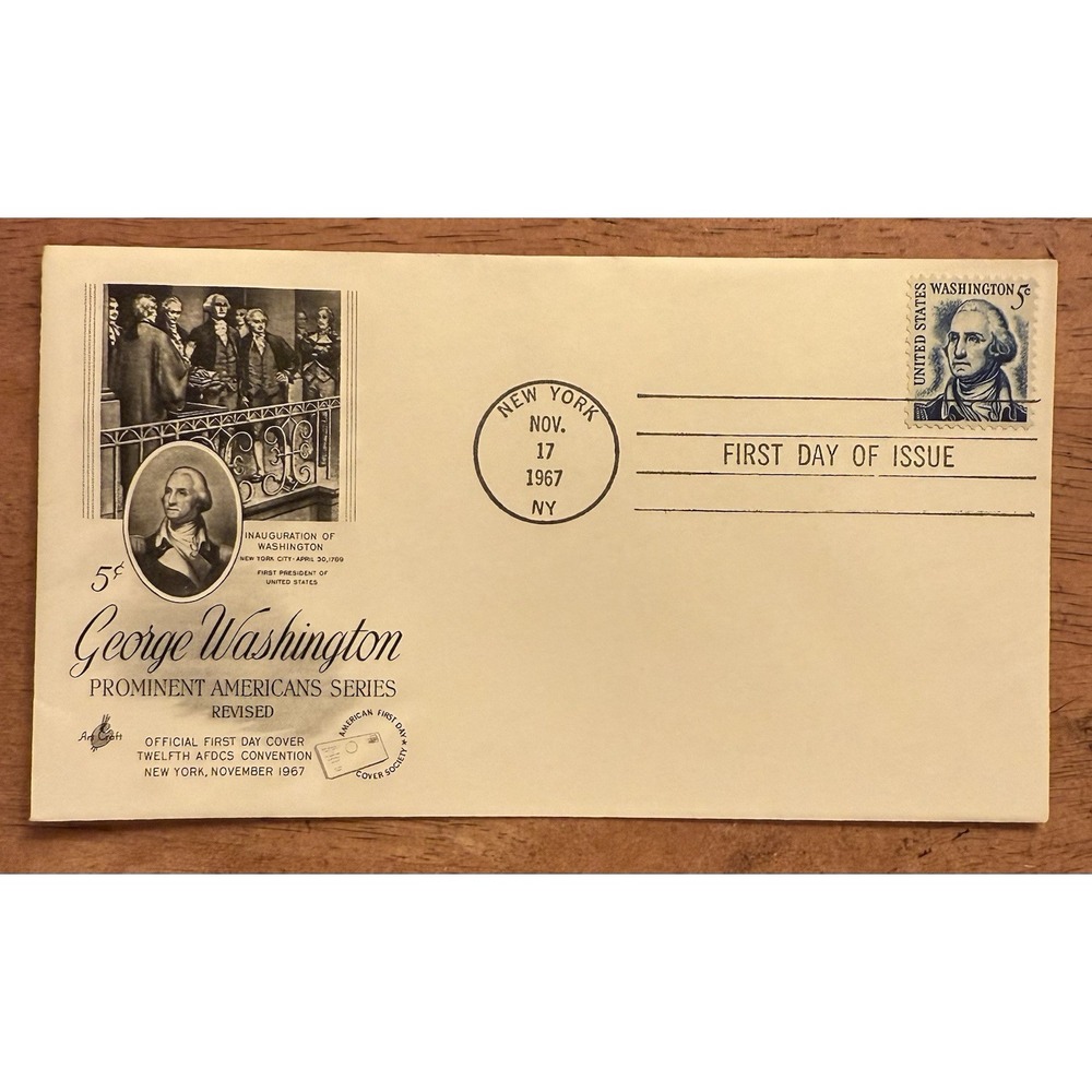 US FDC #1283B AFDCS Artcraft Special NIM 1967 New York NY George Washington